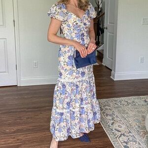 Japna blue floral maxi dress